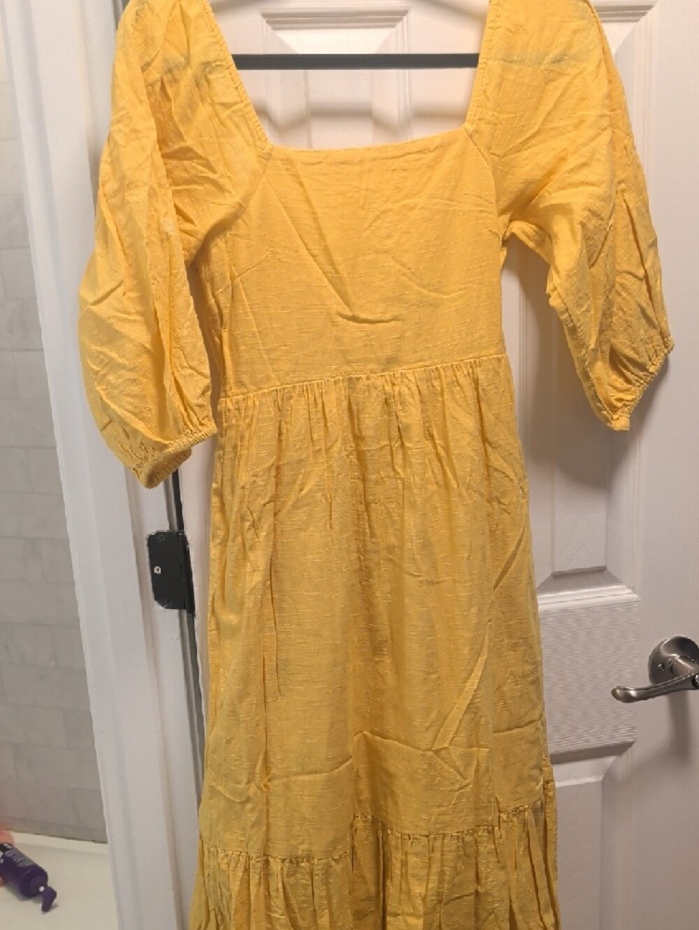 EUC Billabong Bright Yellow Square-Neck Maxi Dress - Picture 5 of 6